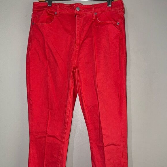 JustFab Coral Pink Skinny Jeans with Tapered Leg 32 - Picture 4 of 12
